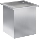 Vrtna posuda za sadnju s LED svjetlom Srebrna 40 x 40 x 40 cm | shoptok.hr