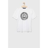 Just Cavalli Bombažna kratka majica bela barva | Shoptok.si