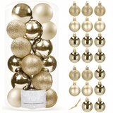  Set Božićnih Kuglica - Šampanjac/Srebrna (20 komada) | shoptok.hr