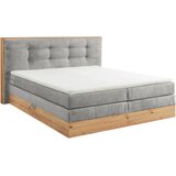 Livetastic postelja boxspring 180 cm x 200 cm , les, tekstil, leseni material svetlo siva | Shoptok.si
