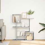  Sobna pregrada / regal za knjige sivi 92x29x112 cm drveni | shoptok.hr
