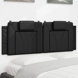  Jastuk za uzglavlje Viana crni 152 cm od umjetne kože | shoptok.hr