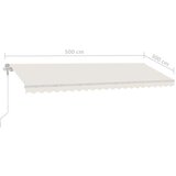  Samostojeća automatska tenda 500x300 cm krem | shoptok.hr