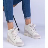 Gemre White women's sneakers with thick laces Gralina | Shoptok.si