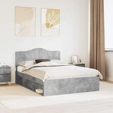  Konstrukcija postelje Beton 140 x 200 cm Masivno borovo les, (5000102572) | Shoptok.si