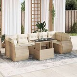 vidaXL 8-dijelni set vrtnih sofa od poliratana s jastucima bež | shoptok.hr