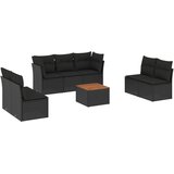  8-dijelni set vrtnih sofa od poliratana s jastucima crni | shoptok.hr