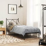  Metalni okvir za krevet s uzglavljem crni 80x200 cm | shoptok.hr