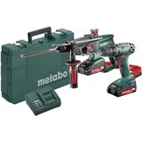 Metabo akumulatorski vrtalni vijačnik in kombinirano kladivo combo Set18V BS18+KHA18LTX685083000 Cene