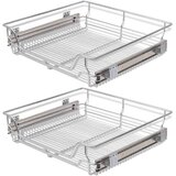  Žičane košare na izvlačenje 2 kom srebrne 600 mm | Eponuda.com