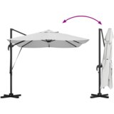 vidaXL Kantilever Suncobran Bež Poliester, Aluminij Velik Sklopiv | shoptok.hr