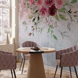  Foto tapeta - Summer bloom - plant motif with flowers and leaves in pink tones 250x175 | shoptok.hr