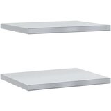 vidaXL Zidne police 2 kom 50x40x3 cm srebrne nehrđajući čelik | shoptok.hr