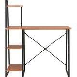  Radni stol s policama crno-smeđi 102 x 50 x 117 cm | Eponuda.ba