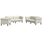  3-dijelni set sofa krem baršunasti | shoptok.hr