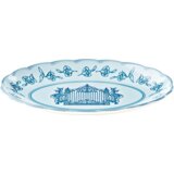 Mali ovalna servirni krožnik "Josephine" - Dusty Light Blue | Shoptok.si