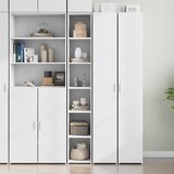  Visoka komoda bijela 30 x 41 x 185 cm od konstruiranog drva | shoptok.hr