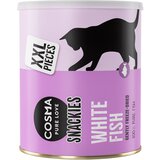 Varčno pakiranje Cosma Snackies XXL Maxi Tube zamrznjeno posušeni prigrizki - 3 x Bela riba (330 g) | shoptok.hr