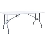 vidaXL Sklopivi vrtni stol bijeli 180 x 72 x 72 cm HDPE Cijene