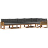 vidaXL Zunanja garnitura za sedenje 6 pcs Naravna in antracitna, (5000282607) | Shoptok.si