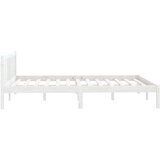 vidaXL Okvir za krevet od masivne borovine bijeli 140 x 190 cm | shoptok.hr