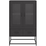  Visoka komoda crna 68x39x111,5 cm od čelika | Eponuda.com