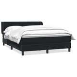 Box spring postelja z vzmetnico črna 160x210 cm žamet | Shoptok.si