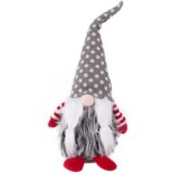 Kondela Božične dekorativne figure, komplet 4 kosov, tkanina, rdeča/siva/bela, DOLL | Shoptok.si