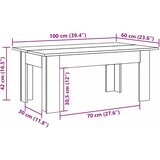  Stolić za kavu boja hrasta 100 x 60 x 42 cm konstruirano drvo | shoptok.hr