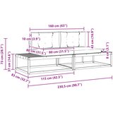  Set vanjskih sofa Poliester Bijela | shoptok.hr