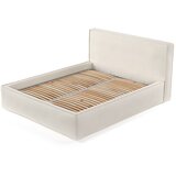 Maison de Rêve Kremno bela oblazinjena zakonska postelja s prostorom za shranjevanje z letvenim dnom 180x200 cm Lounge L – | Shoptok.si