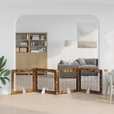  Vrata za pse s postoljem 4 pcs Dimljeni hrast 100 x 80 cm | Eponuda.ba