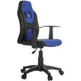 MID.YOU Mladinski Vrtljiv Stol Kid Racer Al, Črna, Modra | Shoptok.si