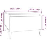 vidaXL stranska mizica 2 kosa črna 50x46x35 cm inženirski les | Shoptok.si