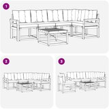  Set vanjskih sofa 6 kom. Prirodna i krem | shoptok.hr