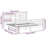  Posteljni okvir medeno rjav iz trdnega lesa 200x200 cm, (20643725) | Shoptok.si