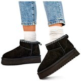 primohurt Black leather snow boots, women's insulated winter boots Cijene