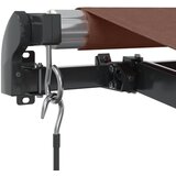 Tenda na ručno uvlačenje s LED svjetlima smeđa 600x350 cm | shoptok.hr