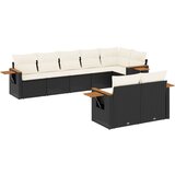  The Living Store Vrtna sedežna garnitura 8-delna z blazinami črn poli ratan - Vrtna Sedežna Garniture, (21453055) | Shoptok.si