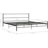  Posteljni okvir siv kovinski 200x200 cm, (20606526) | Shoptok.si