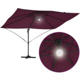  Suncobran s nosačem - Bordo crvena Bordo crvena Metal i tkanina | shoptok.hr