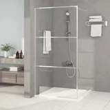 za tuš srebrna 100x195 cm prozorno ESG steklo, (21227330)