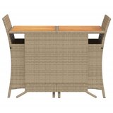  3-dijelni bistro set s jastucima bež od poliratana | shoptok.hr