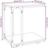  Bočni stolić s kotačima boja hrasta sonome 50x35x55,5 cm drveni | shoptok.hr