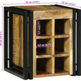 vidaXL Stojalo za vino 34,5 x 35 x 39 cm Trden les Grob mangov | Shoptok.si