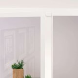 Sobna Notranja vrata bela 93x201,5 cm kaljeno steklo aluminij tanka, (20766460) | Shoptok.si