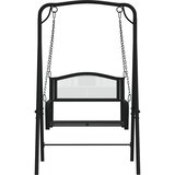  Klupa za ljuljanje 124 cm crna čelična | shoptok.hr