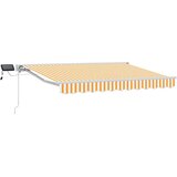  Ročno senčilo s LED-ji Rumena in Bela 3 x 2,5 m, (5000204671) | Shoptok.si