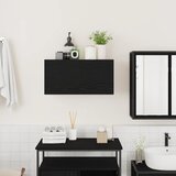  Kupaonski zidni ormarić crni 60x25x30 cm izrađeno drvo | shoptok.hr