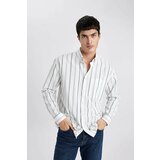 Defacto Relax Fit Polo Shirt Oxford Striped Long Sleeve Shirt cene